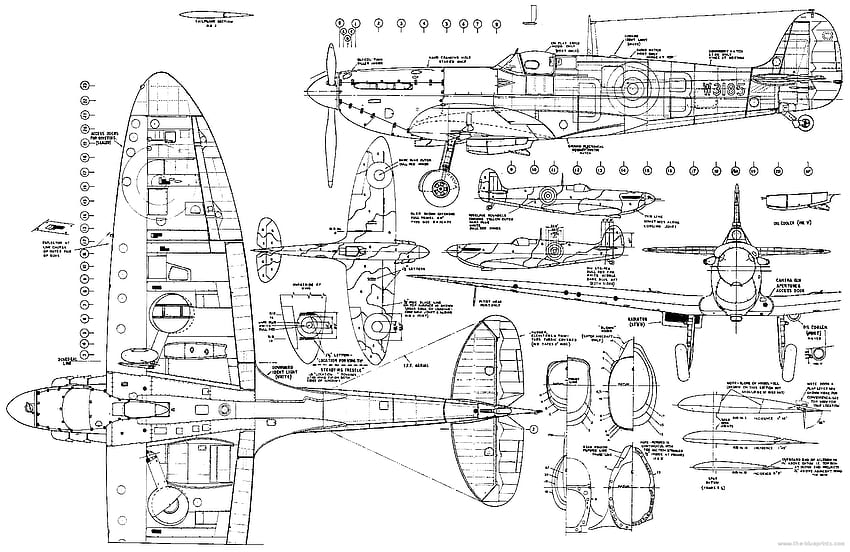 Flugzeugbauzeichnung, Bleistift, Skizze, bunte, realistische Kunst HD-Hintergrundbild