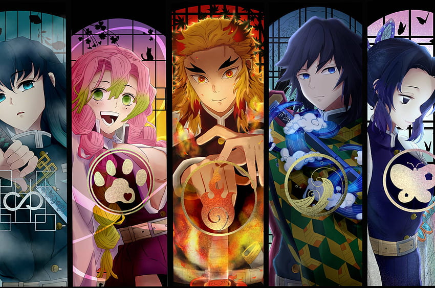Demon Slayer Characters On Different Face HD Anime Wallpapers  HD  Wallpapers  ID 39725