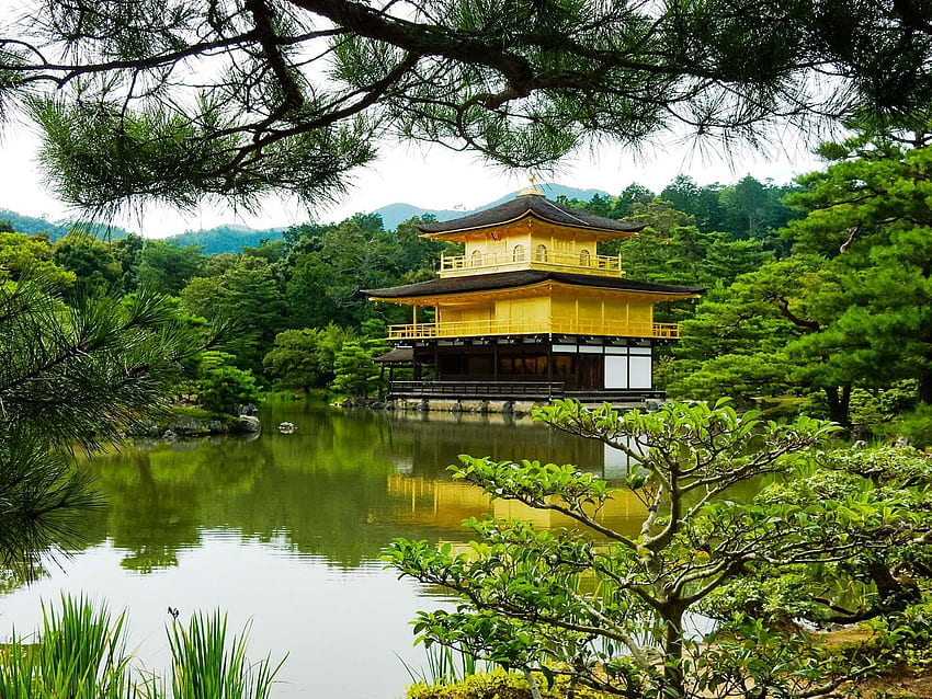 Kinkaku Ji, The Golden Pavilion A Make Believe World HD wallpaper