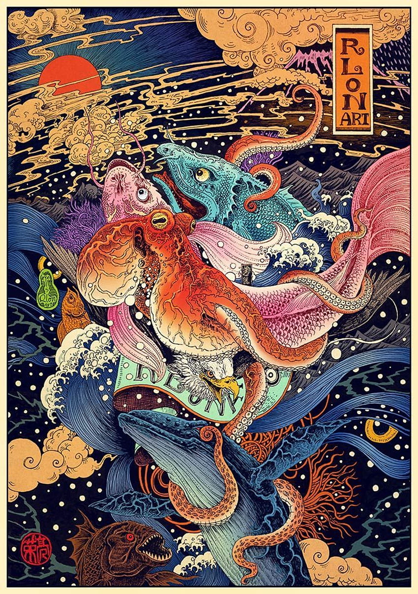 Impetuous World Life – Les magnifiques illustrations colorées de, Rlon Wang HD phone wallpaper