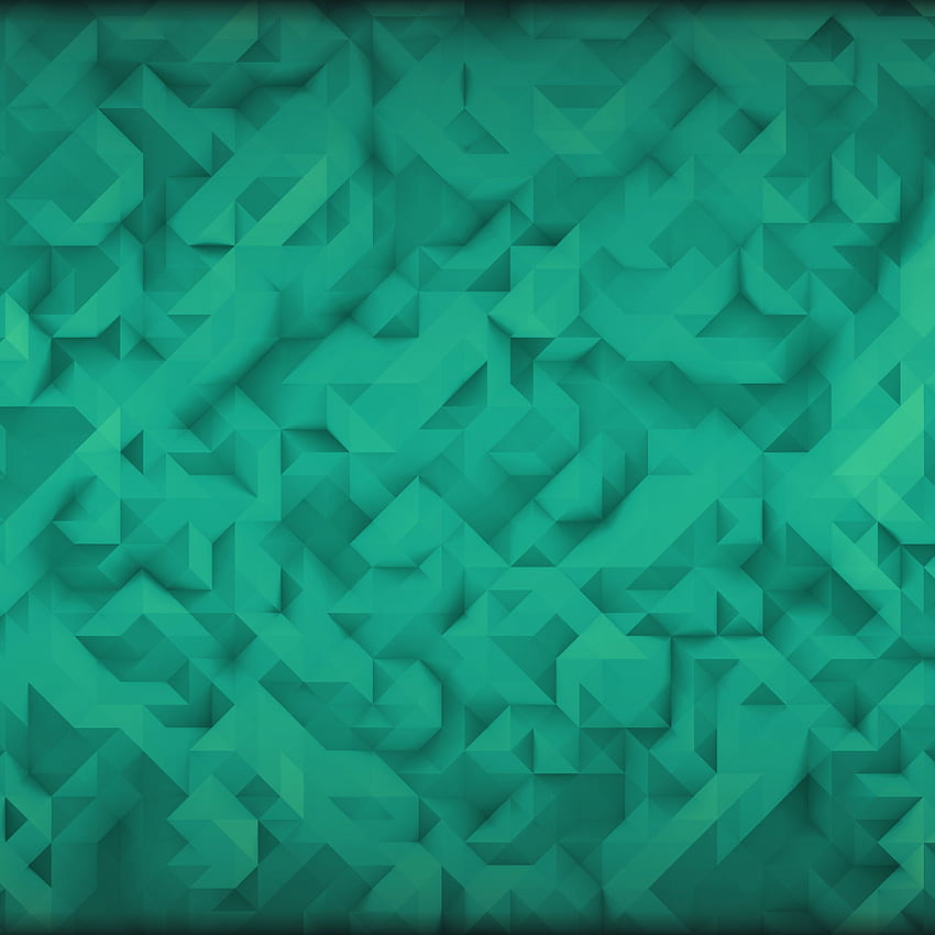 Polígono Artístico Padrão Triangular Verde Papel de parede de celular HD