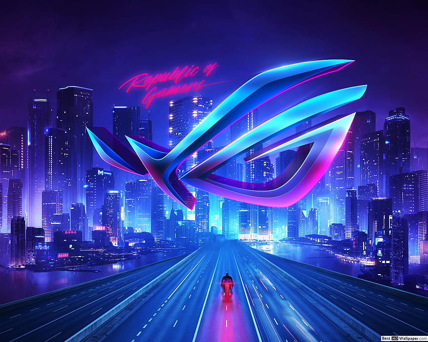 Asus ROG (Republic of Gamers) - Cyber City, Cybercity HD wallpaper