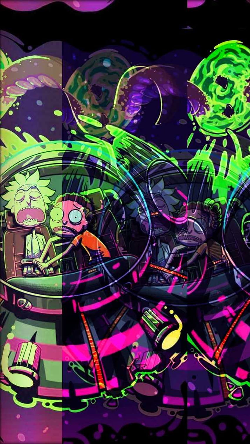 Rick and Morty, melting, trippy, HD phone wallpaper