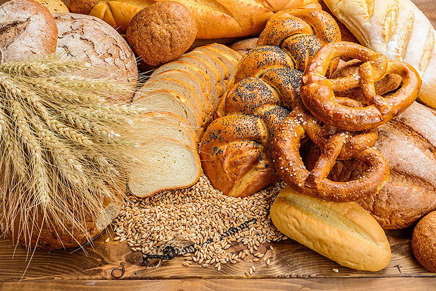 Пшенични кифлички Хлябни шипове Печене на храна, пекарна HD тапет