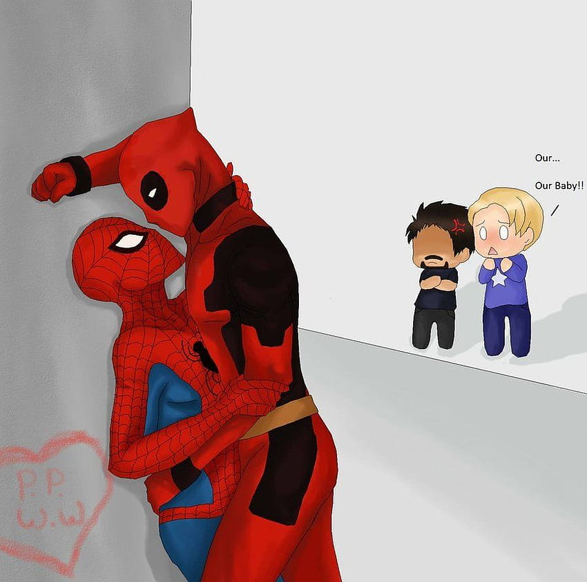 Spiderman And Deadpool, Baby Spiderman HD wallpaper