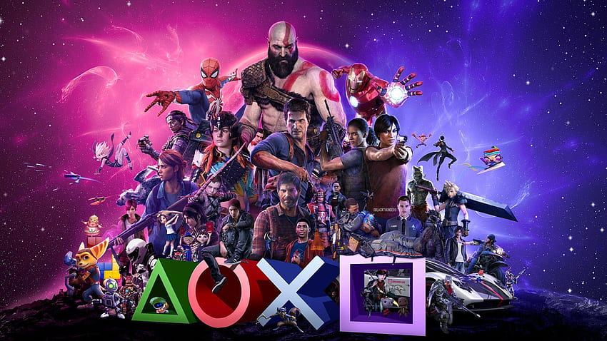 PlayStation Fan Art przedstawia ponad 50 legend gier w jednej scenie – DualShockers. Grafika fanów, najlepsze gry, gra na iPhone'a, gry PlayStation Tapeta HD