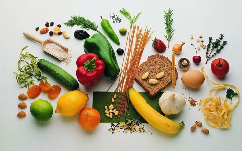 Gesunde Ernährung, Lebensmittelkunst HD-Hintergrundbild