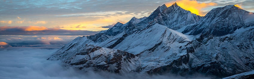 layar ganda. Gunung , Pegunungan Alpen,, Pegunungan Layar Ganda Wallpaper HD