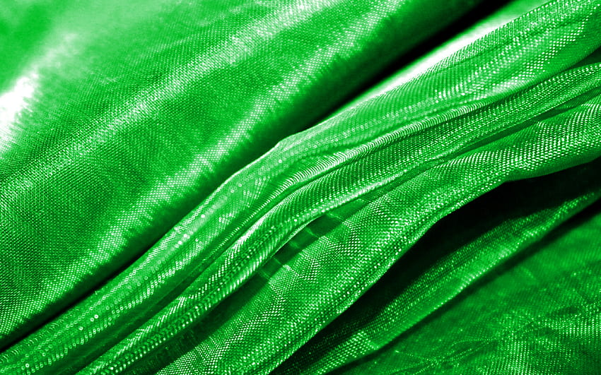 green wavy fabric background, , wavy tissue texture, macro, green textile, fabric wavy textures, textile textures, fabric textures, green backgrounds, fabric backgrounds HD wallpaper
