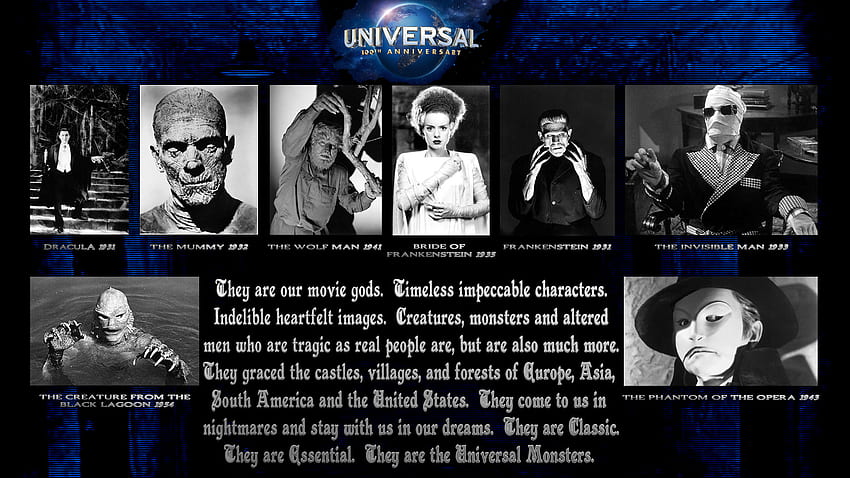 Universal Monster 100 years of universal: the HD wallpaper