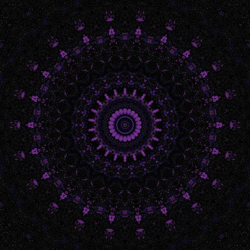 Violet, Dark, Pattern, Purple, Kaleidoscope, Mandala, Ornament HD phone wallpaper