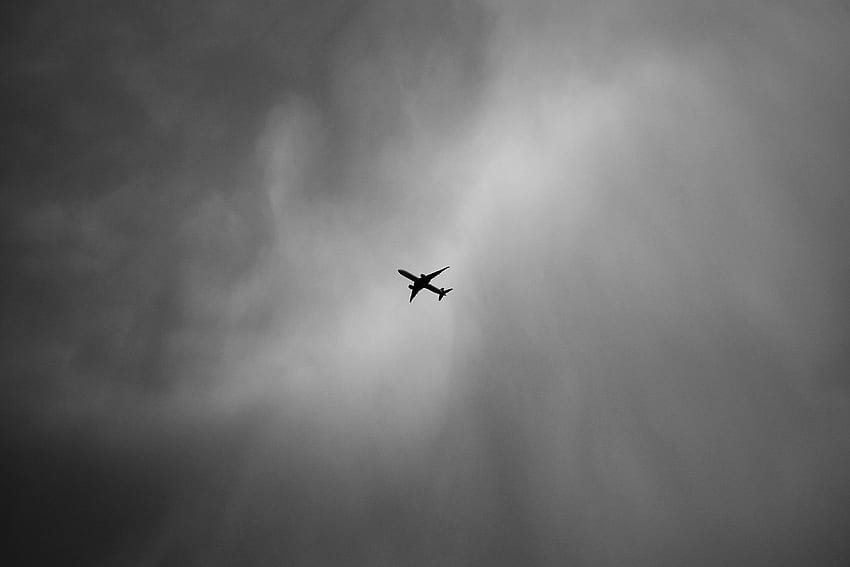 Langit, Minimalisme, Penerbangan, Bw, Chb, Pesawat, Pesawat Wallpaper HD
