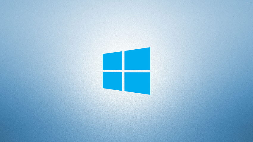 Windows 10 na jasnoniebieskim, prostym, niebieskim logo — komputer Tapeta HD