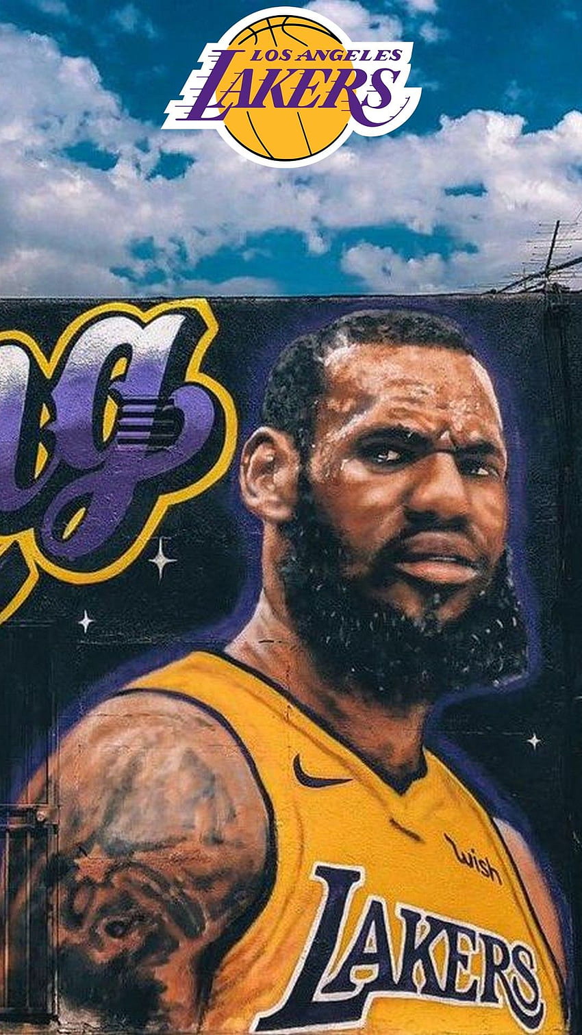 LA Lakers LeBron James iPhone 8. Koszykówka 2021 Tapeta na telefon HD