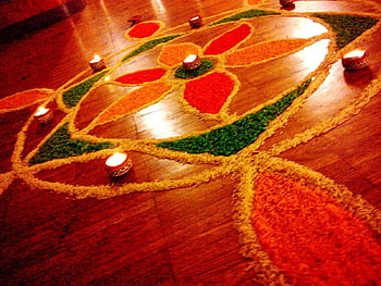 Rangoli Designs with Flowers for Diwali in India HD wallpaper | Pxfuel