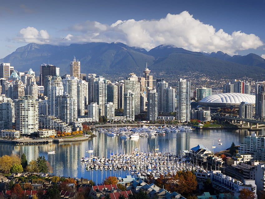 Vancouver na ekranie telefonu komórkowego lub łatwe, Vancouver BC Tapeta HD