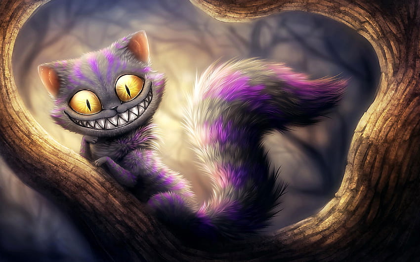 Funny Fantasy Cat Smiling :d , abstract, fanatsy, 3D and abstract • For You For & Mobile HD wallpaper