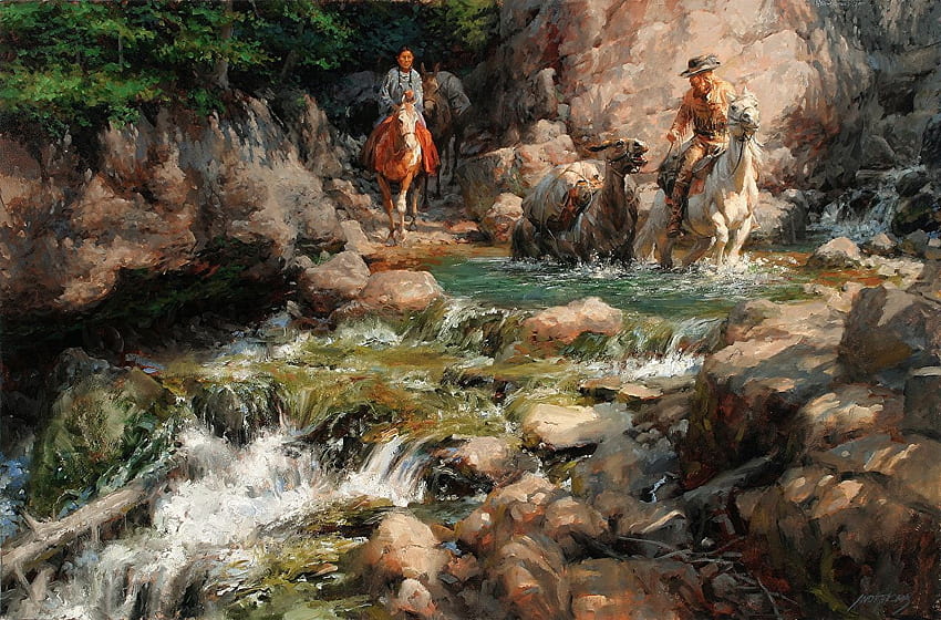 Horses Indigenous peoples Andy Thomas, Mountain Man HD wallpaper