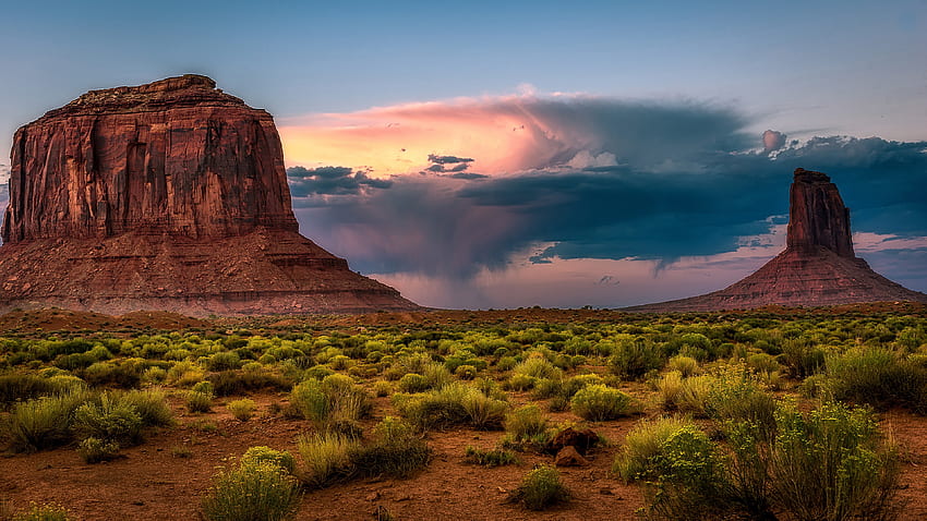 Monument Valley, Wüste, Westhandschuh Butte, Merrick Butte HD-Hintergrundbild