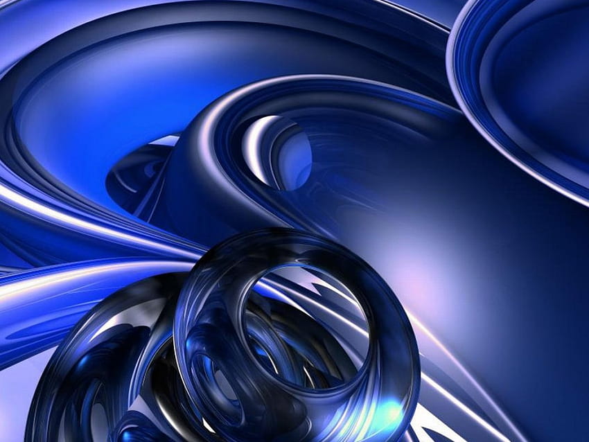 Centric, blue, abstract HD wallpaper