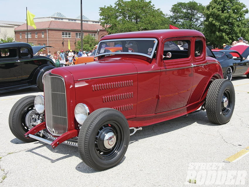 Coupe 1932, ford, roadster, classic, สีแดง วอลล์เปเปอร์ HD