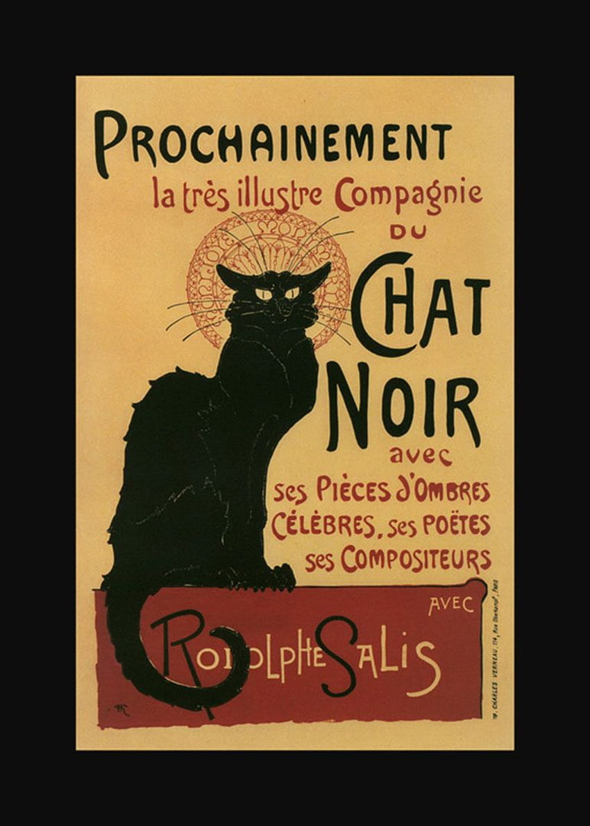 Chat Noir - Vintage French Posters, Vintage Cat HD phone wallpaper