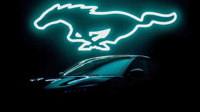 Ford Mustang Mach E: Watch The Live Stream At 9PM ET, Neon Mustang HD wallpaper