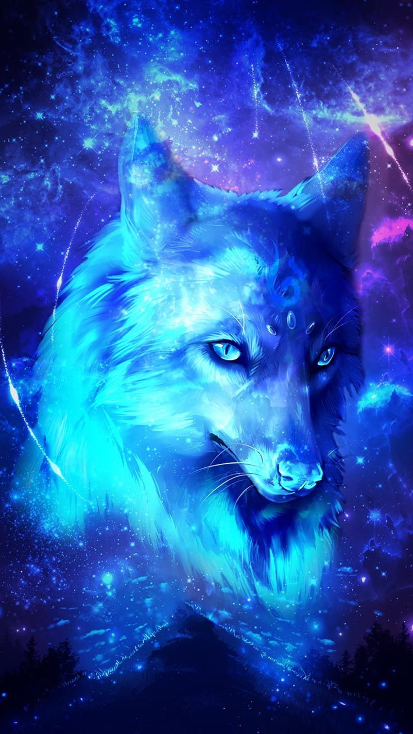 Galaxy Purple Wolf , Purple Spirit Wolf Fond d'écran de téléphone HD