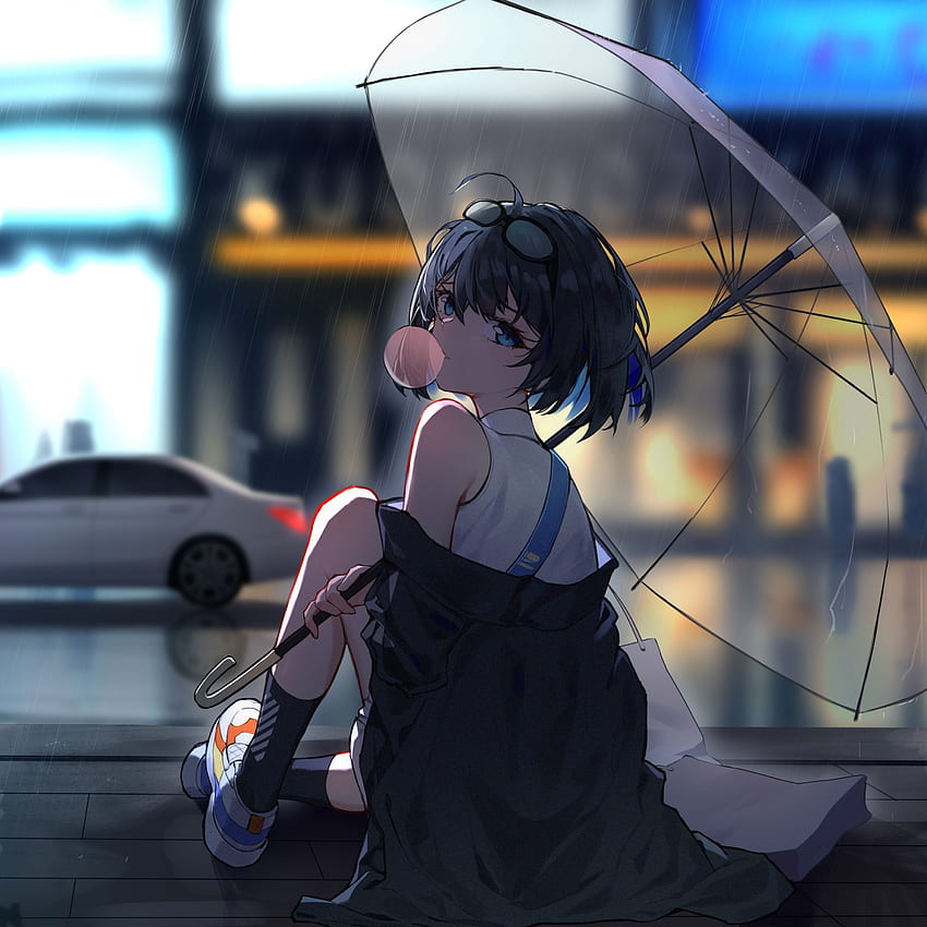 Enjoying rain, anime girl , ipad pro retina, , background, 25093, iPad Pro Anime  HD phone wallpaper | Pxfuel