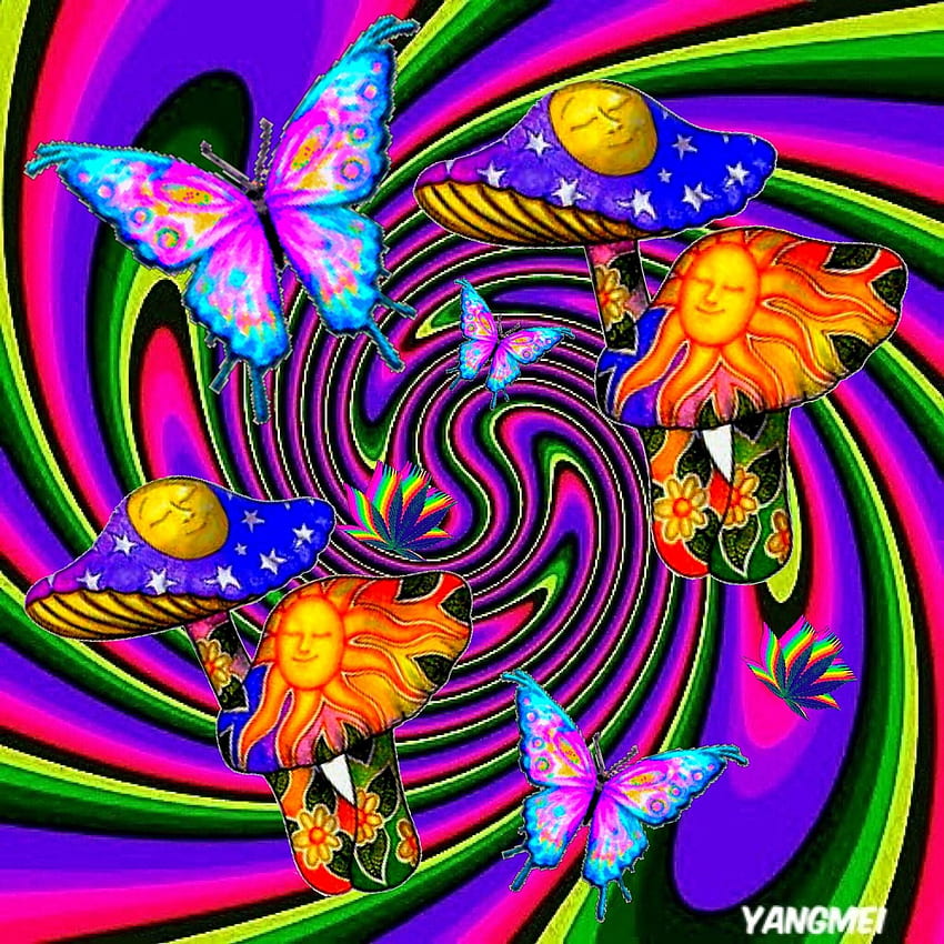Цветове за кексчета. Хипи изкуство, Хипи плакати, Пеперуда, Психеделична пеперуда HD тапет за телефон
