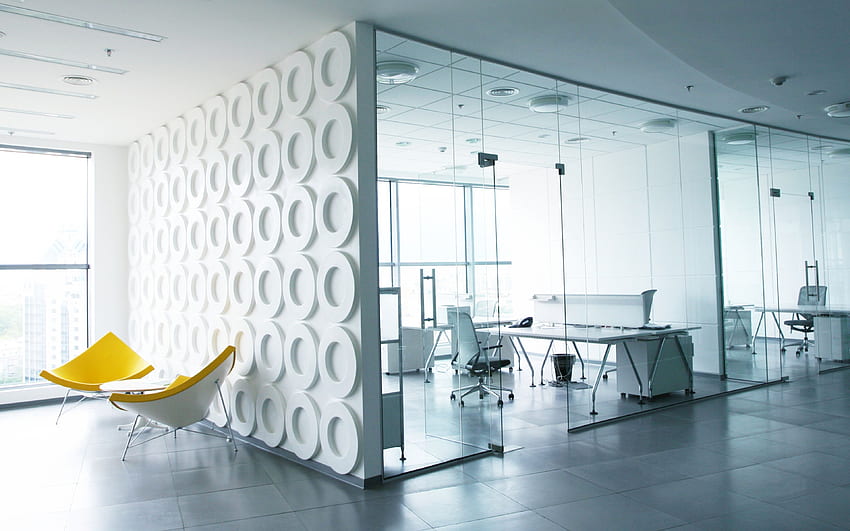 Büro, Raum, Stil, Wand, Modern, Design Ultra Backg. Moderne Büroeinrichtung, Moderne Bürogestaltung, Büroeinrichtung HD-Hintergrundbild