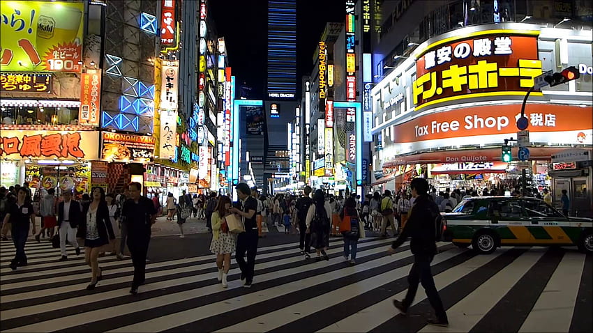 Shinjuku de noche - Vida nocturna de Tokio (Kabukicho), Shinjuku de noche fondo de pantalla