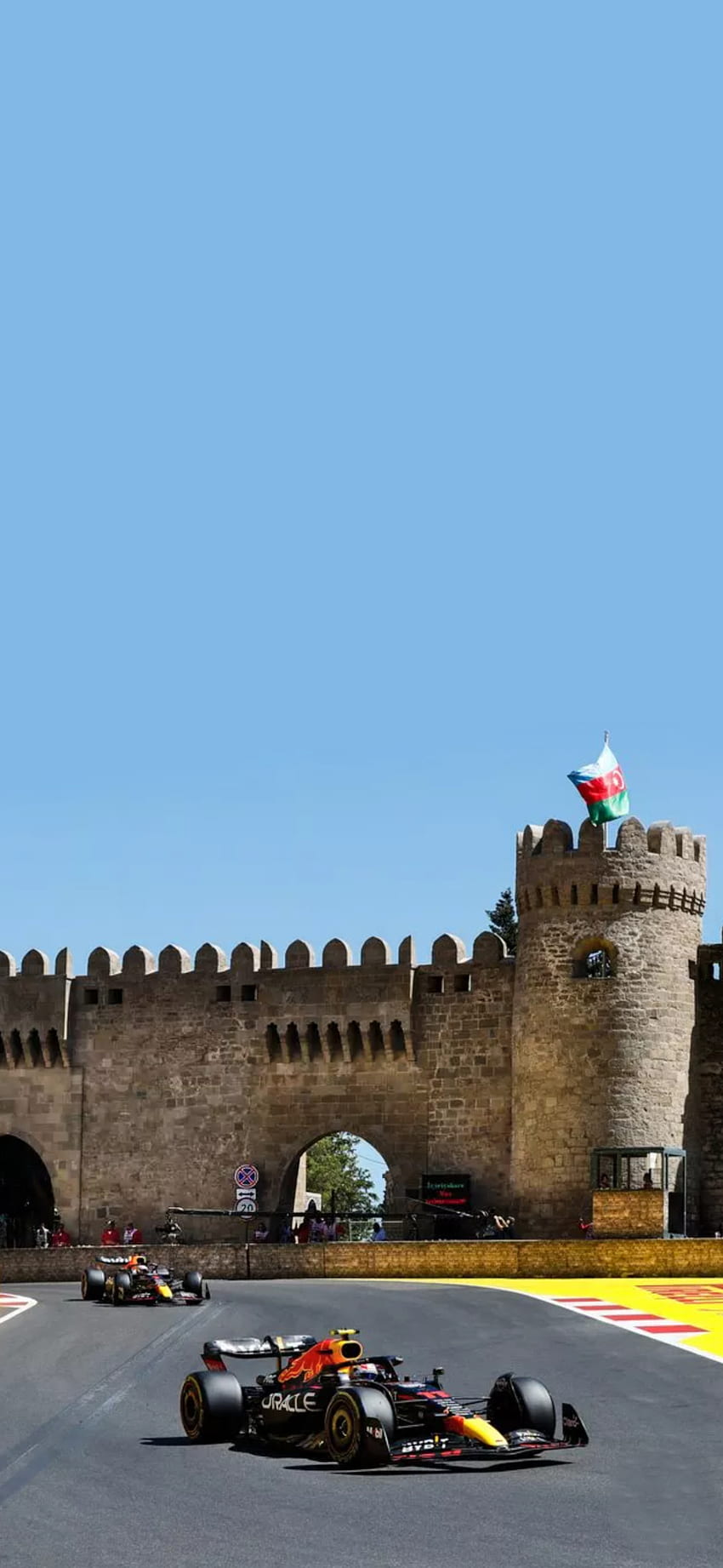 RedBull Baku, sky, castle, F1, Formula1 HD phone wallpaper