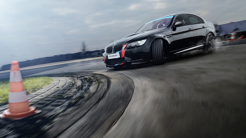 BMW M3, MR Car Design, Limousine, (E90), schwarz, Drift HD-Hintergrundbild
