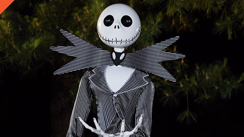 Se presenta la decoración animatrónica de tamaño real de Jack Skellington, Halloween Jack Skeleton fondo de pantalla