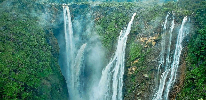 カルナータカ州 - ジョグ滝と背景 高画質の壁紙
