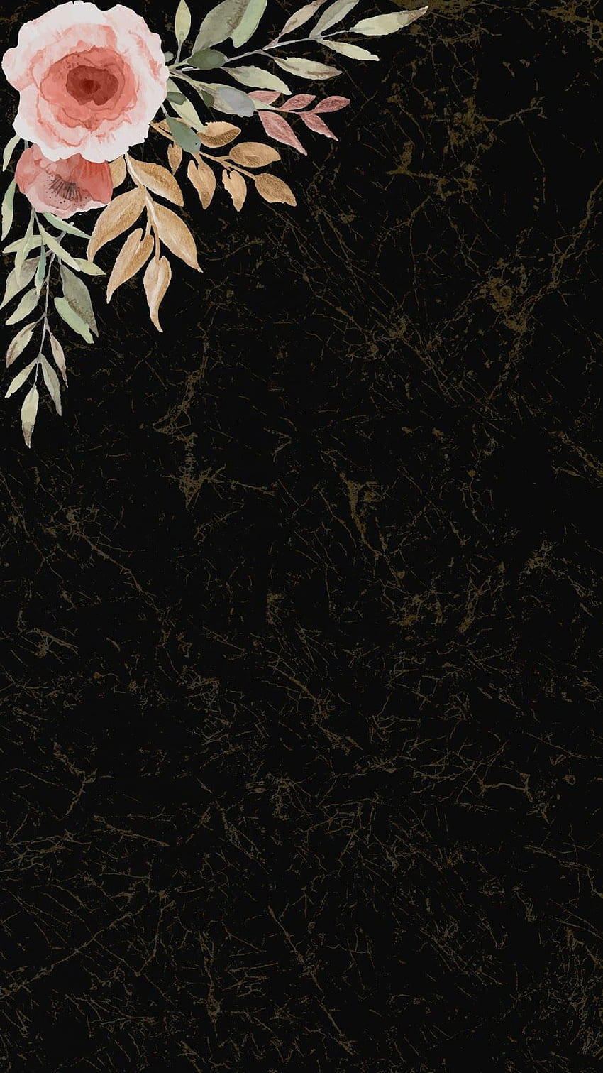 Vektorblumen und -hintergrund., einfache Aquarell-Blume HD-Handy-Hintergrundbild