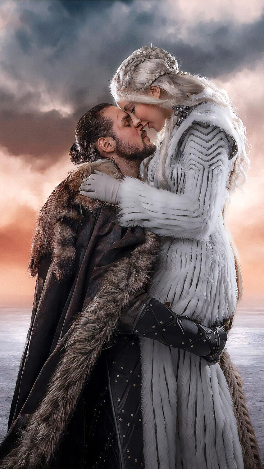 Jon Snow Kisses Daenerys Android, Daenerys Targaryen And Jon Snow HD phone wallpaper