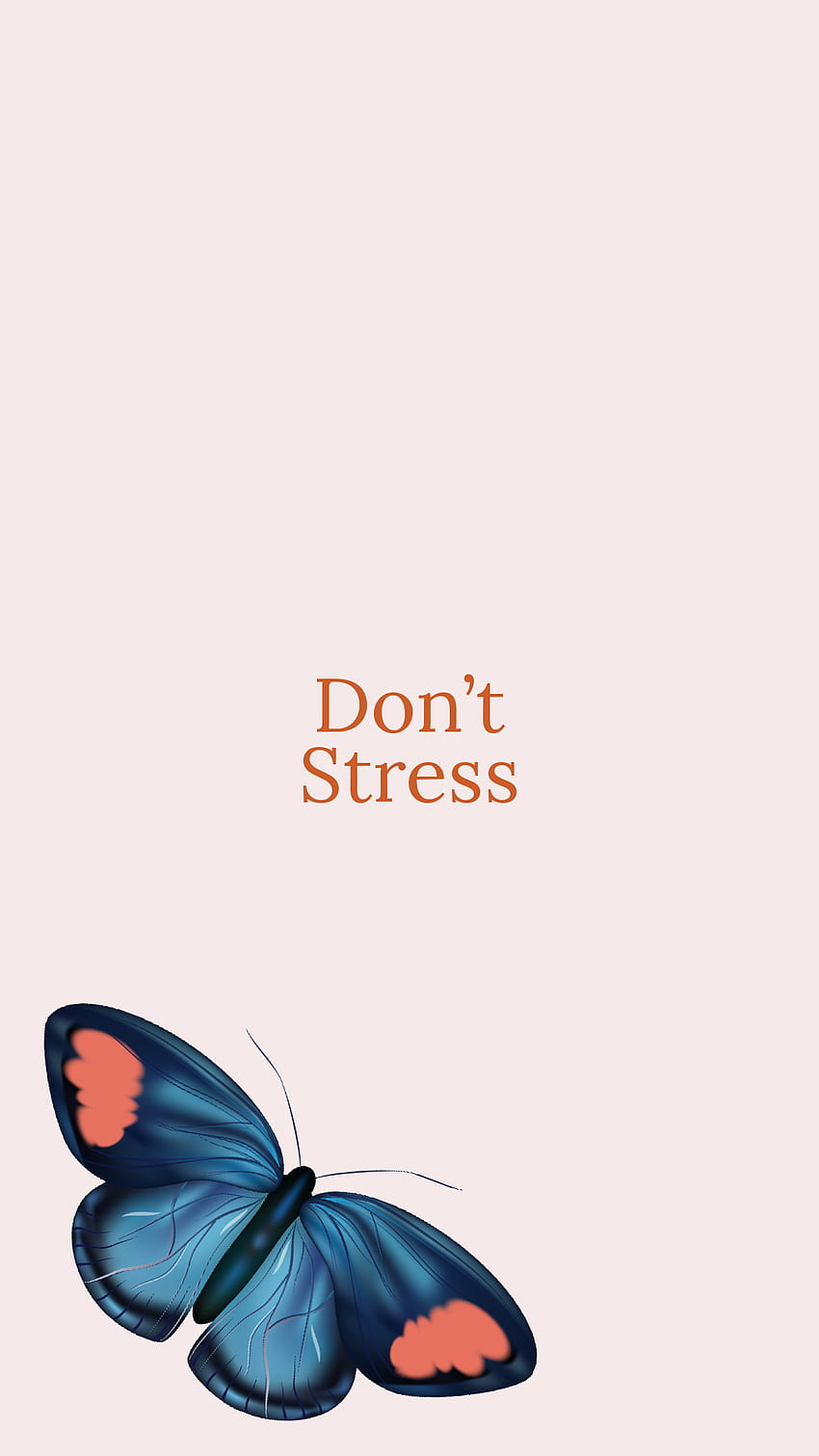 Don't Stress, art, moths_and_butterflies HD phone wallpaper
