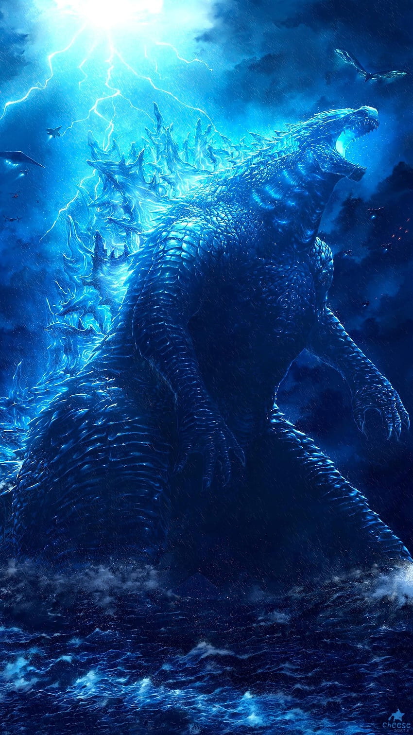 Godzilla, asombroso Godzilla enojado fondo de pantalla del teléfono