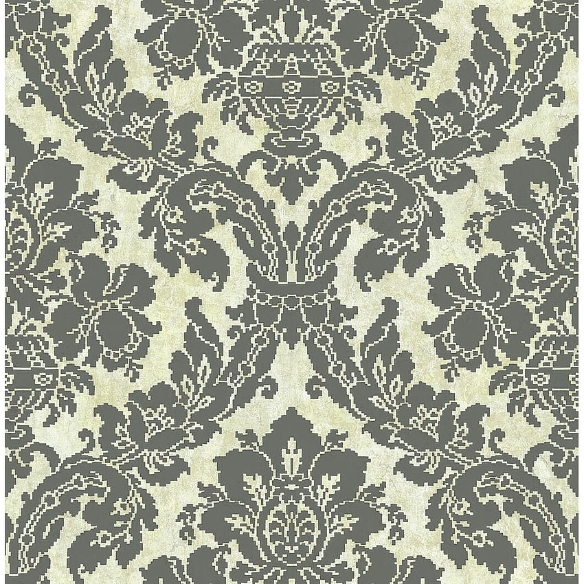 Embroidered Damask - Overstock, Black and Cream Damask HD phone wallpaper