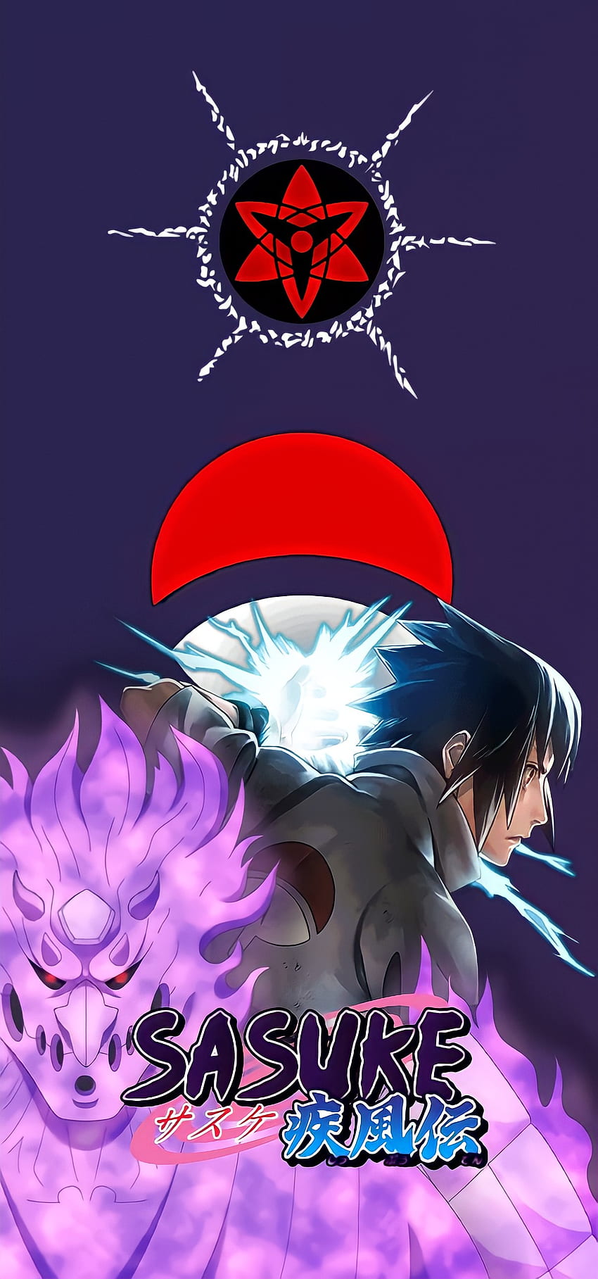 Uchiha Sasuke, EmoVengador, morado HD phone wallpaper