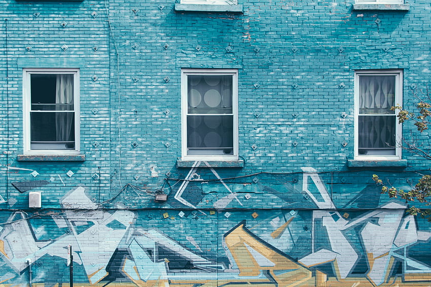 Fenster, Gebäude, Sonstiges, Sonstiges, Wand, Fassade, Graffiti HD-Hintergrundbild
