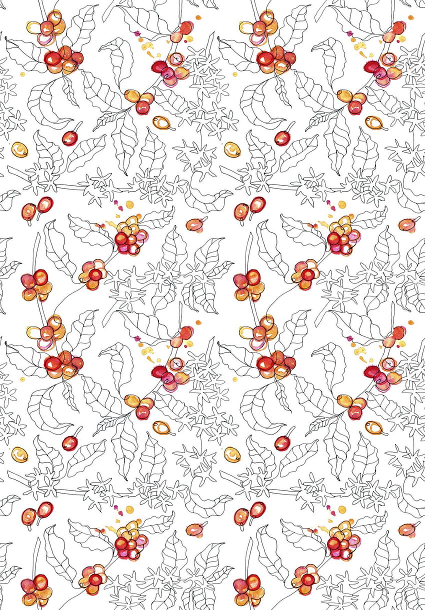Pattern Design Coffee – Vivid & Colourful Handpainted Patterns HD phone wallpaper