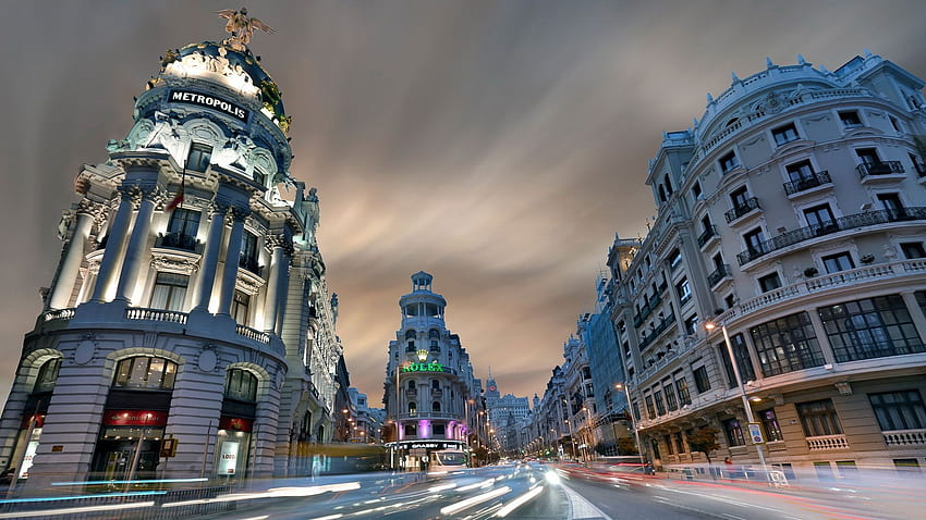 Spanish capital of Madrid, city scenery, Madrid Spain HD wallpaper