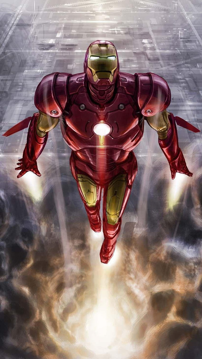 Iron Man Volando iPhone fondo de pantalla del teléfono
