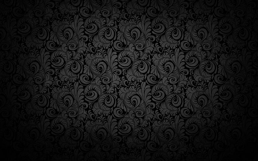 พื้นหลังสีดำ กระดาษ de parede com fundo preto, Black Paisley วอลล์เปเปอร์ HD