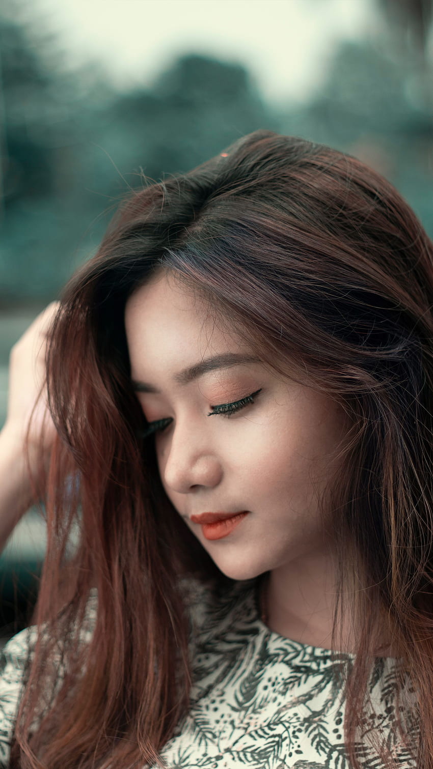 Beautiful Asian Girl Portrait graphy Ultra Mobile HD phone wallpaper