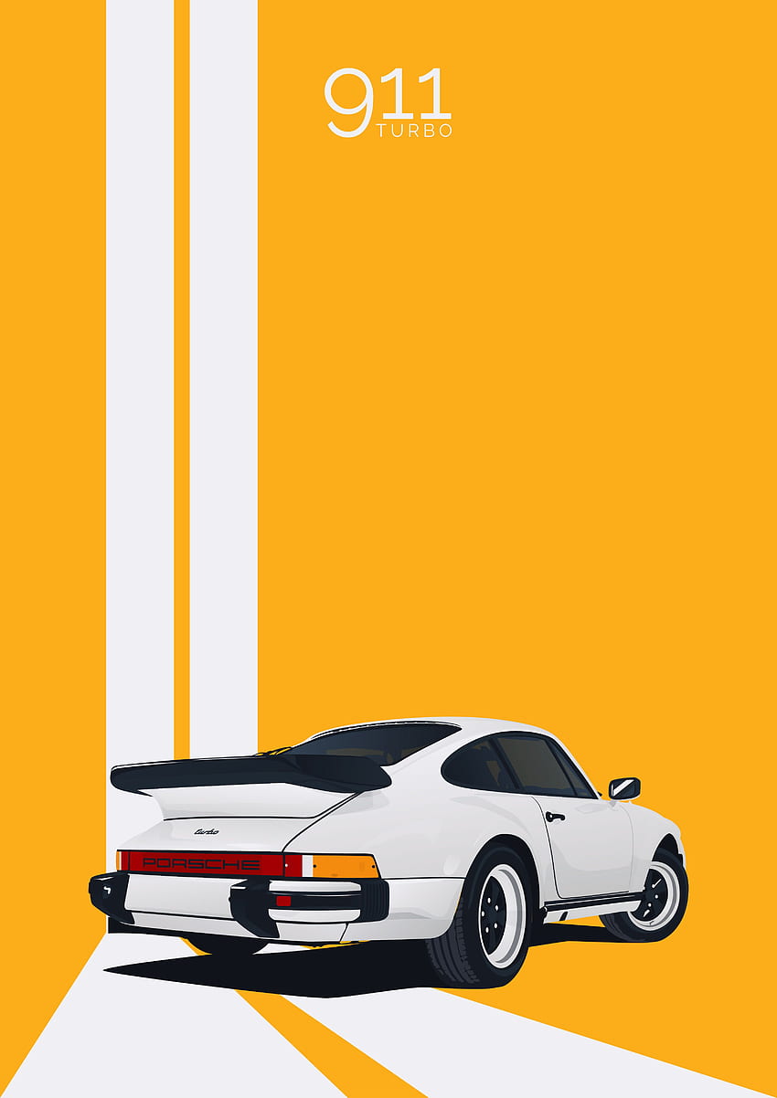 El espacio negativo en este anuncio ayuda a llamar la atención sobre el Porsche en la parte inferior. The vertical lines, that looks to en 2021. Car illustration, Art cars y Automotive artwork fondo de pantalla del teléfono