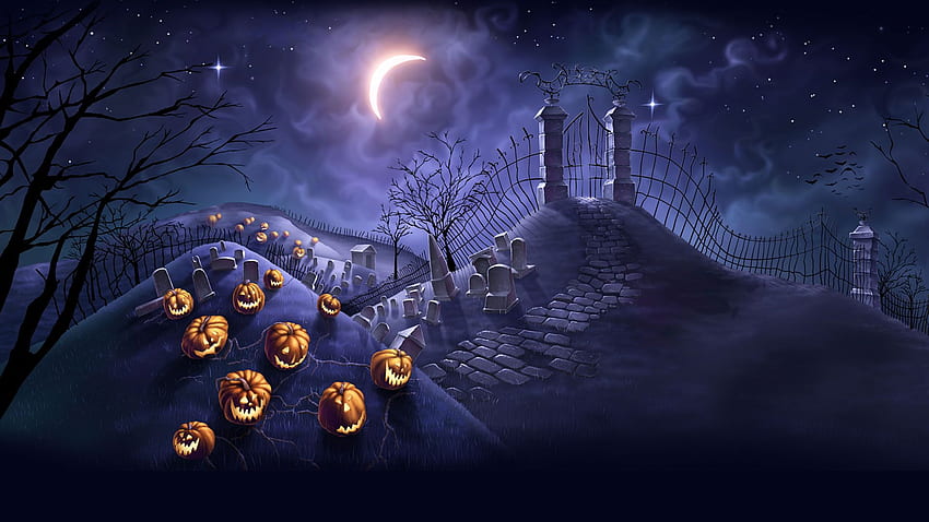 Halloween oscuro -, oscuro de Halloween en murciélago, Halloween aterrador fondo de pantalla